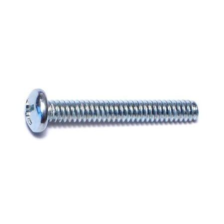 #6-32 x 1 in Phillips Pan Machine Screw, Zinc Plated Steel, 45 PK